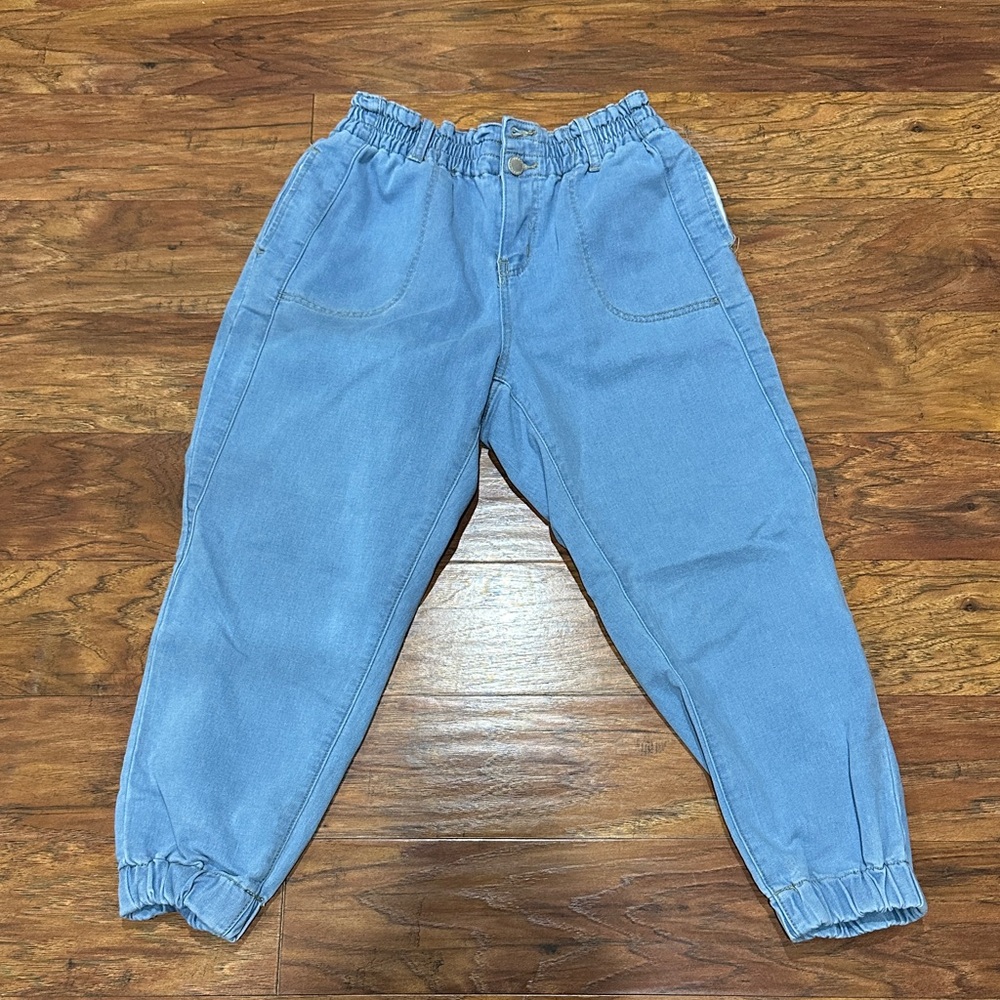 Women's Casual Blue Denim Capris